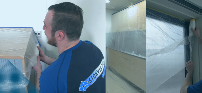 Cover up, for example, furniture, kitchens or windows with Quick Masking